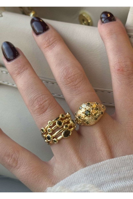 Heliophilia Silver Anillo de Latón con Recubrimiento de Laca Dorado Heliophilia Silver Anillo de Latón con Recubrimiento de Laca Dorado